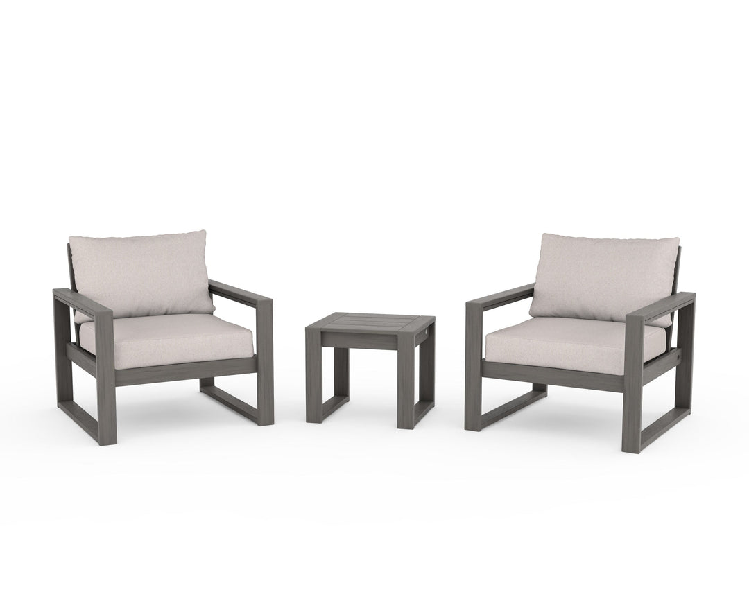 POLYWOOD® EDGE Sectional 3-Piece Deep Seating Set