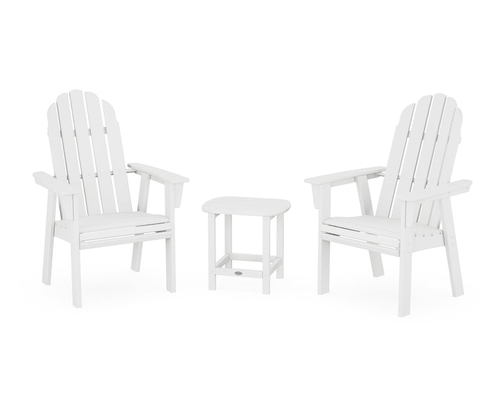 POLYWOOD® Vineyard 3-Piece Curveback Upright Adirondack Chair Set
