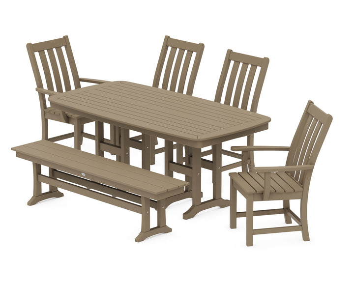 POLYWOOD® Vineyard 6-Piece Dining Set with Bench