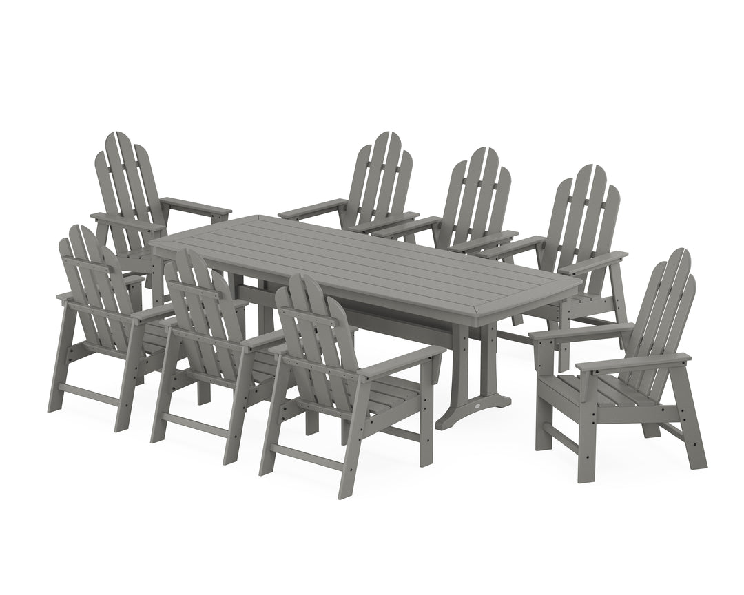 POLYWOOD® Long Island 9-Piece Dining Set with Trestle Legs