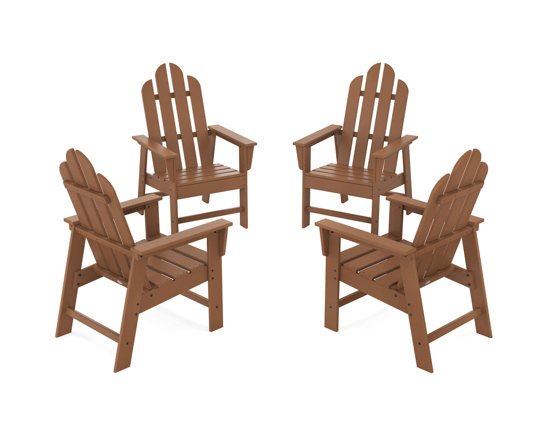 POLYWOOD® Long Island 4-Piece Upright Adirondack Conversation Set