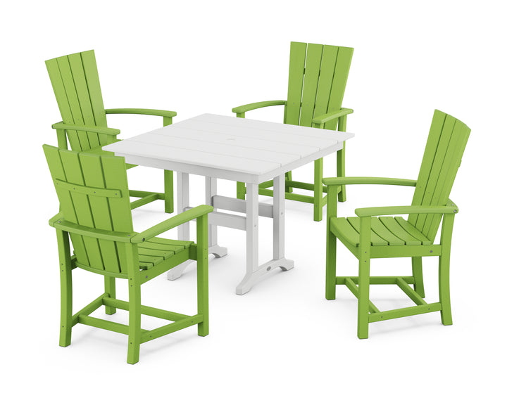 POLYWOOD® Quattro 5-Piece Farmhouse Dining Set