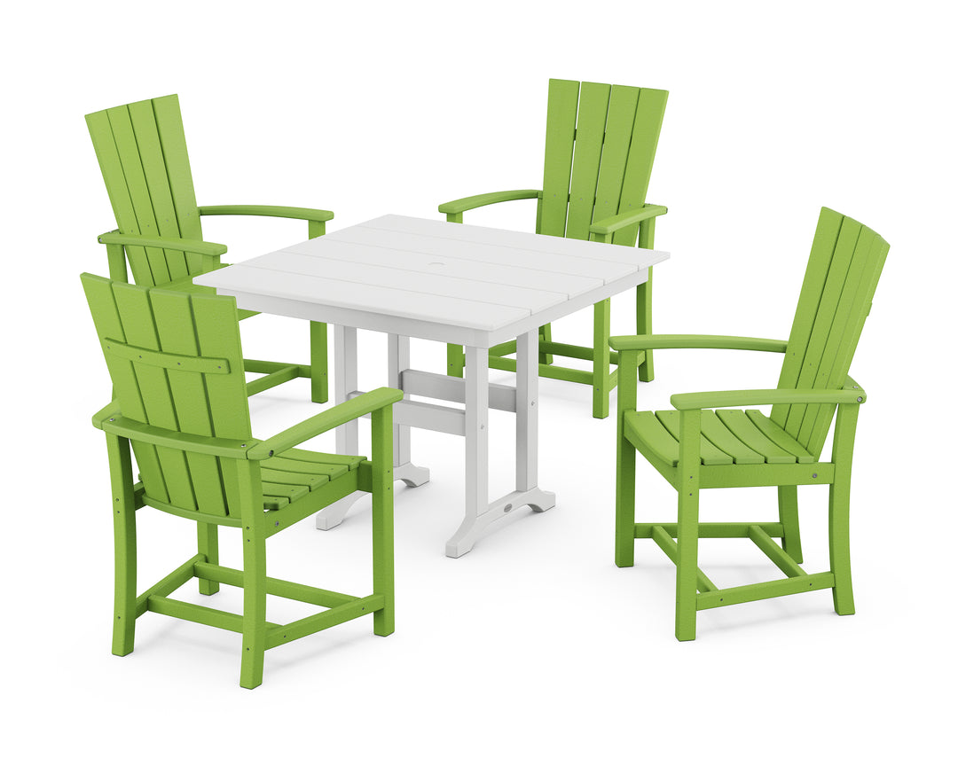 POLYWOOD® Quattro 5-Piece Farmhouse Dining Set