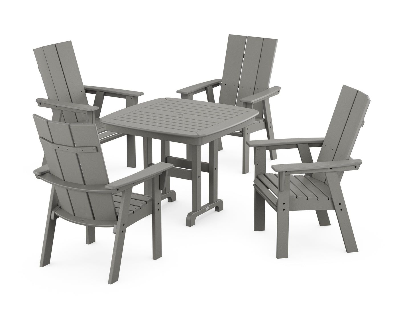 Modern Curveback Adirondack 5-Piece Dining Set