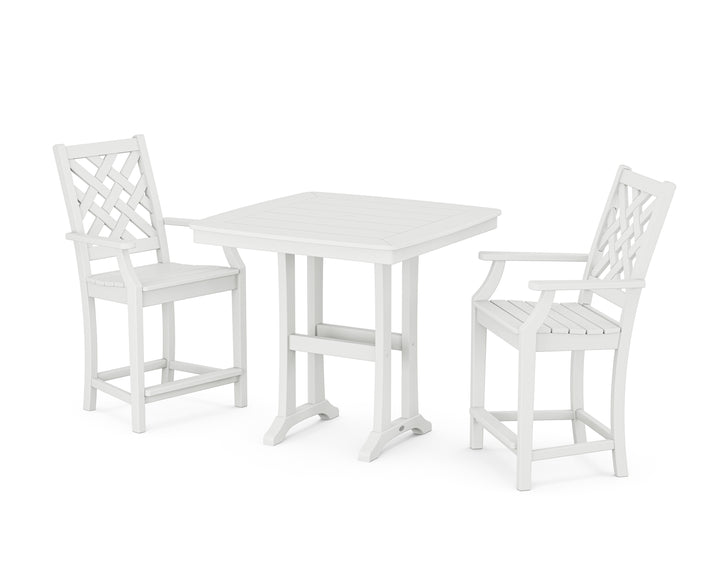 Country Living Wovendale 3-Piece Counter Set with Trestle Legs