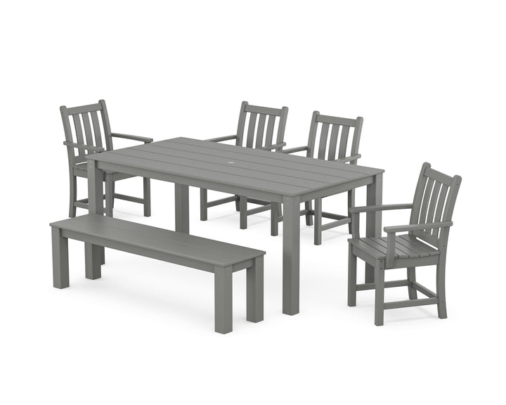 POLYWOOD® Traditional Garden 6-Piece Parsons Dining Set with Bench