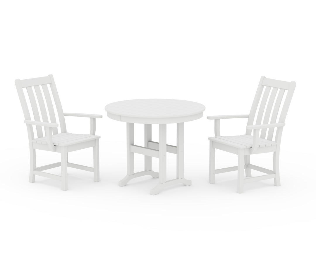POLYWOOD® Vineyard 3-Piece Round Dining Set