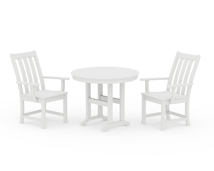POLYWOOD® Vineyard 3-Piece Round Dining Set