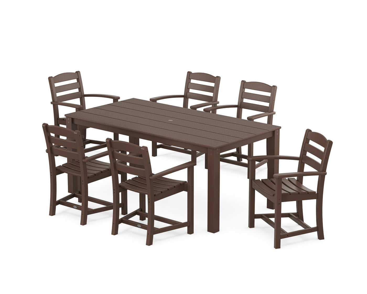 La Casa Cafe' Arm Chair 7-Piece Parsons Dining Set