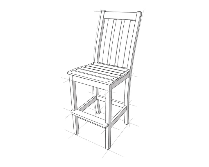 POLYWOOD® Vineyard Bar Side Chair