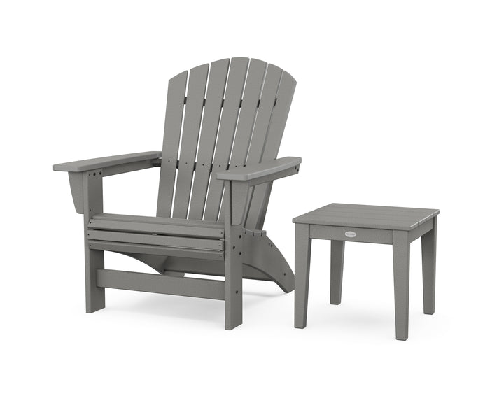 POLYWOOD® Nautical Grand Adirondack Chair with Side Table