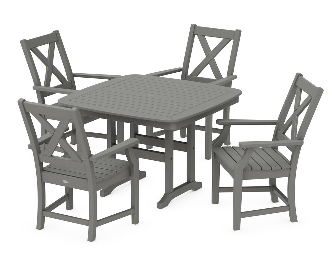 POLYWOOD® Braxton 5-Piece Dining Set with Trestle Legs