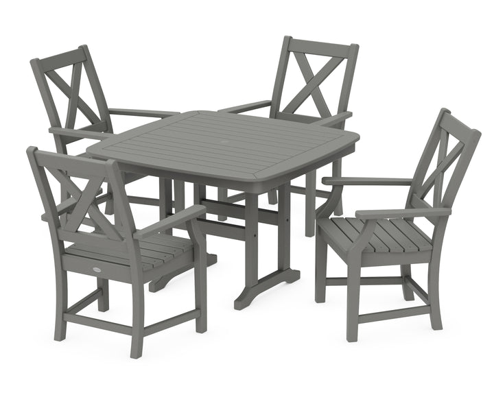 POLYWOOD® Braxton 5-Piece Dining Set with Trestle Legs