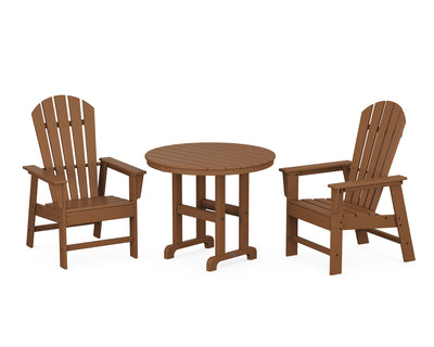 South Beach 3-Piece Round Farmhouse Dining Set