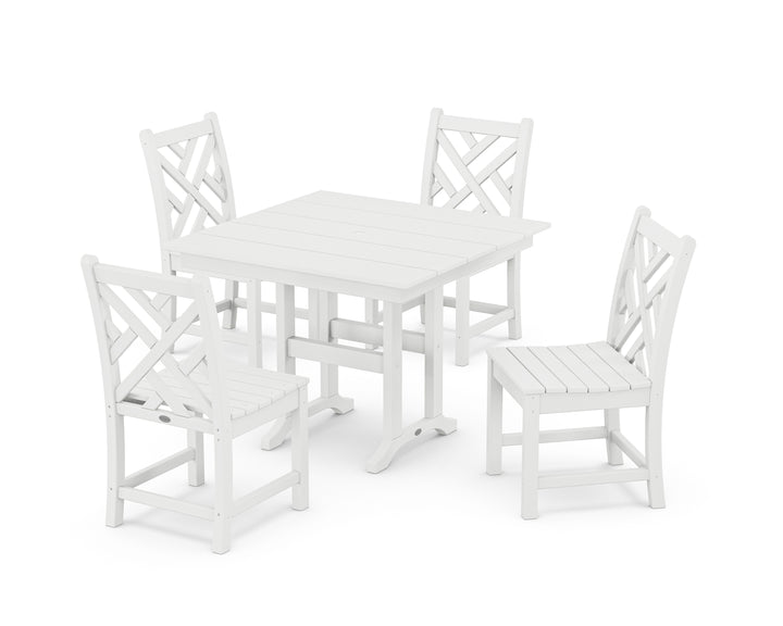 POLYWOOD® Chippendale Side Chair 5-Piece Farmhouse Dining Set