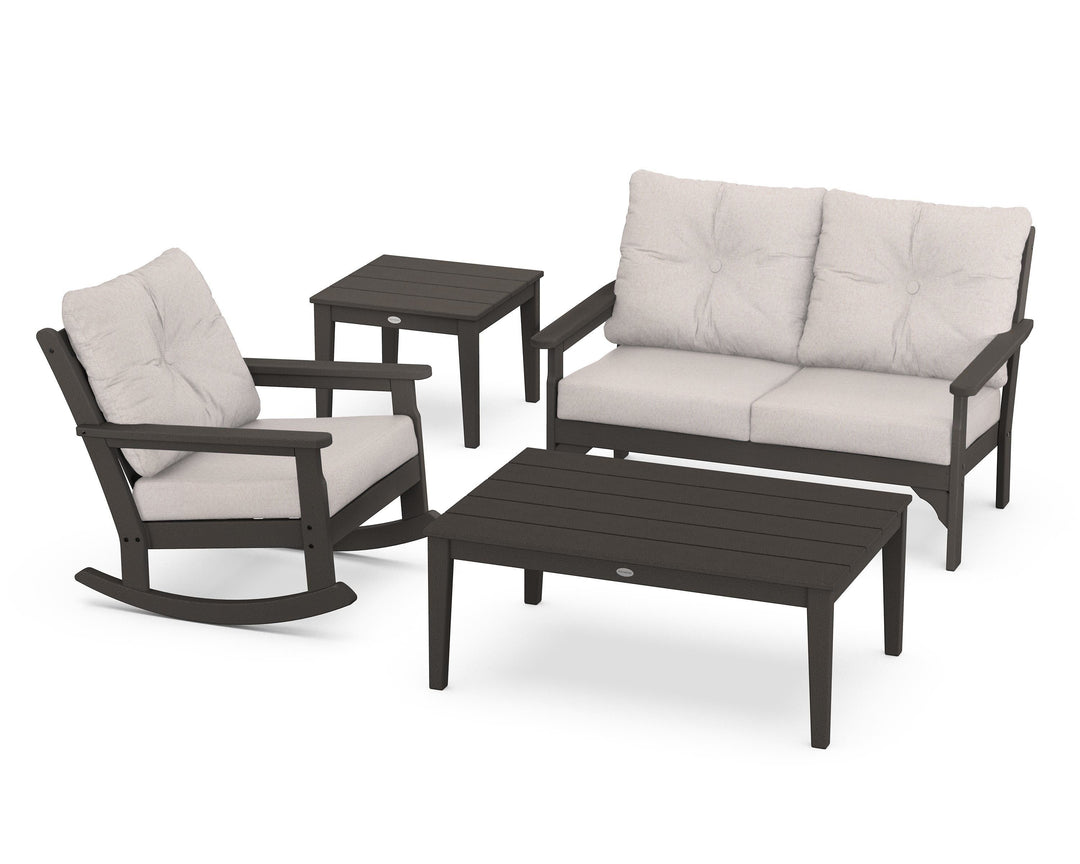 POLYWOOD® Vineyard 4-Piece Deep Seating Rocker Set