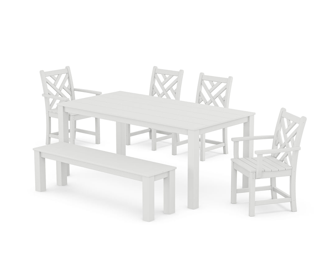 POLYWOOD® Chippendale 6-Piece Parsons Dining Set with Bench