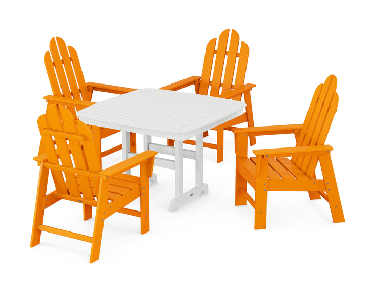 POLYWOOD® Long Island 5-Piece Dining Set with Trestle Legs