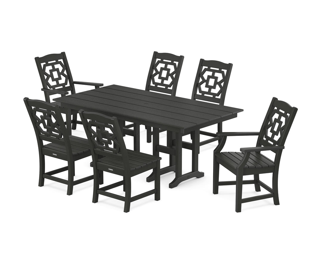Martha Stewart by POLYWOOD® Chinoiserie 7-Piece Farmhouse Dining Set