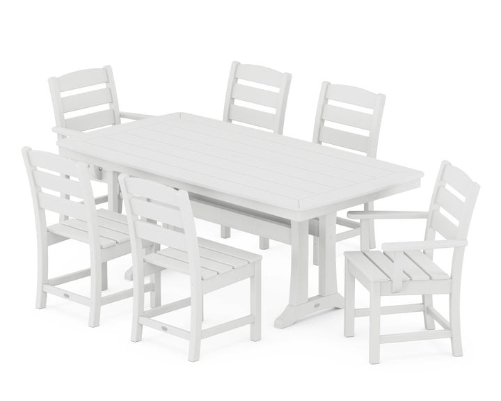 POLYWOOD® Lakeside 7-Piece Dining Set with Trestle Legs