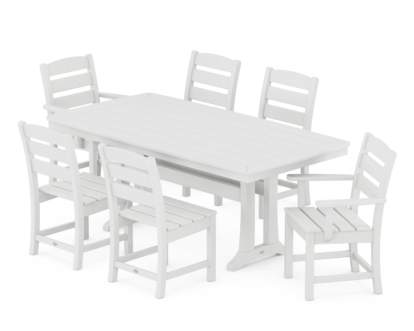 Lakeside 7-Piece Dining Set with Trestle Legs