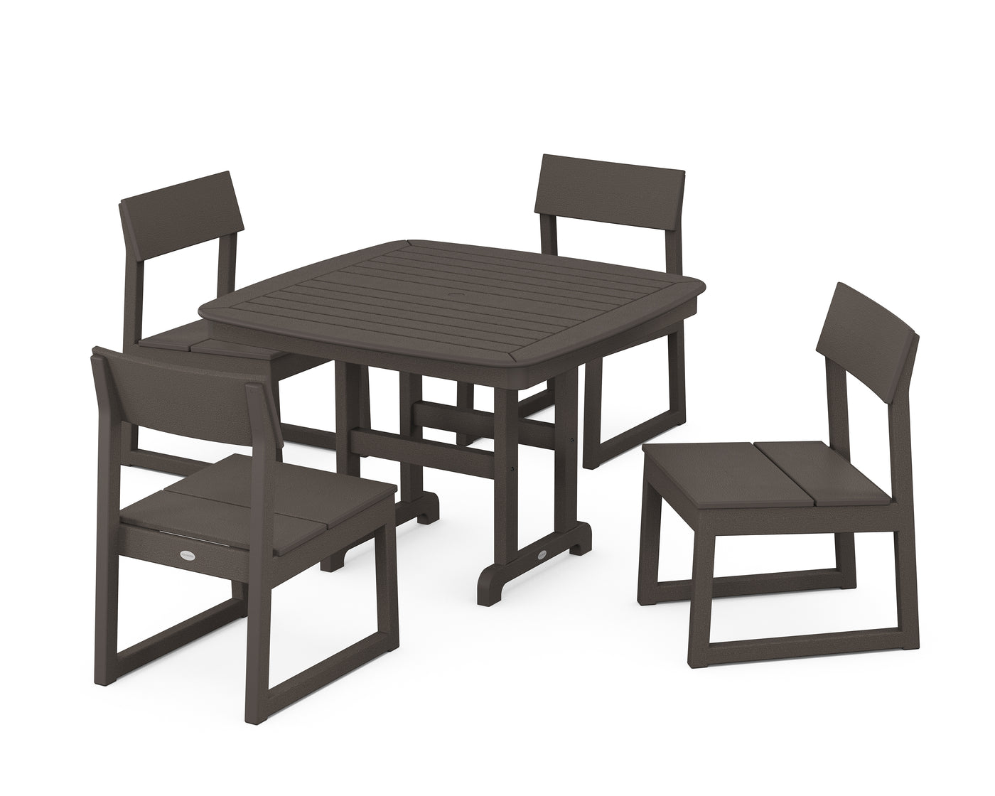 EDGE Side Chair 5-Piece Dining Set with Trestle Legs