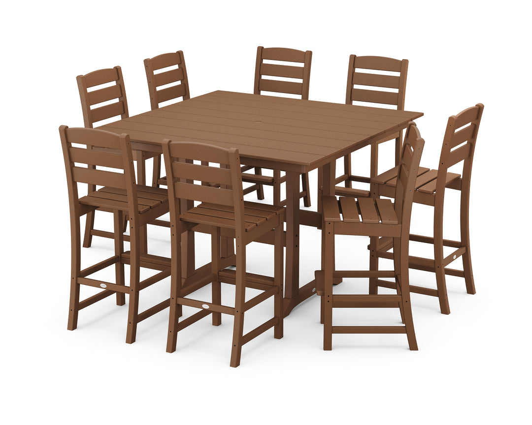 POLYWOOD® Lakeside 9-Piece Bar Side Chair Set