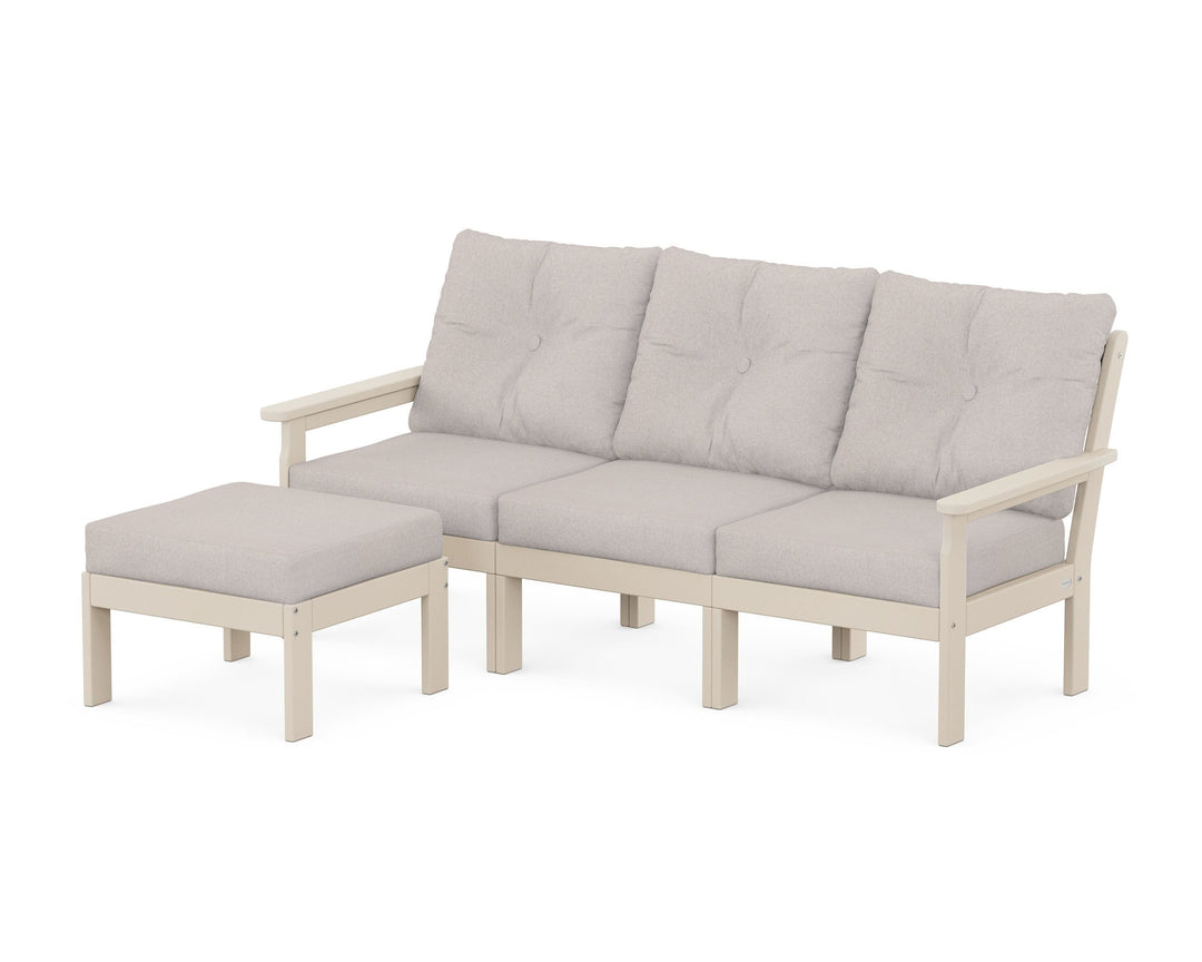 POLYWOOD® Vineyard 4-Piece Sectional with Ottoman