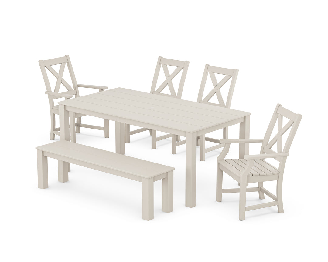 POLYWOOD® Braxton 6-Piece Parsons Dining Set with Bench