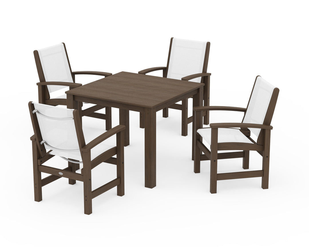 POLYWOOD® Coastal 5-Piece Parsons Dining Set