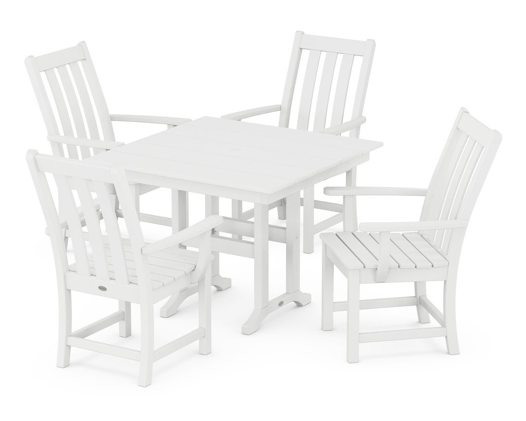 POLYWOOD® Vineyard 5-Piece Farmhouse Dining Set