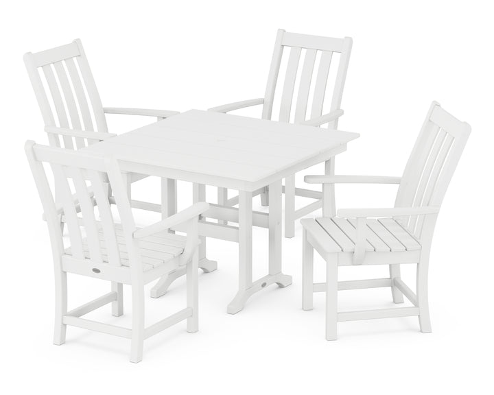 POLYWOOD® Vineyard 5-Piece Farmhouse Dining Set
