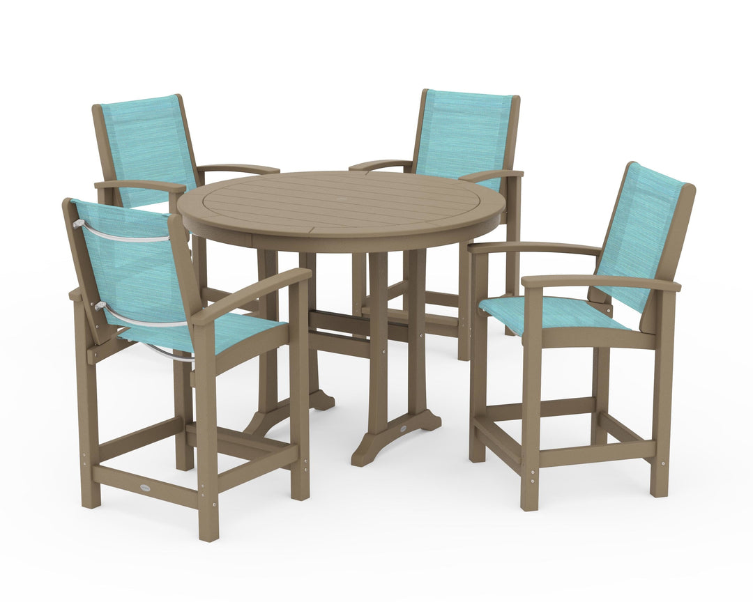 POLYWOOD® Coastal 5-Piece Counter Set