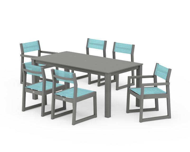 POLYWOOD® EDGE Sling 7-Piece Parsons Dining Set