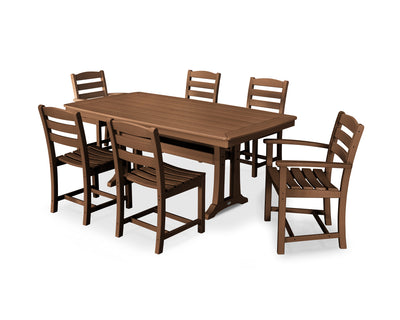 La Casa CafŽ 7-Piece Dining Set with Trestle Legs