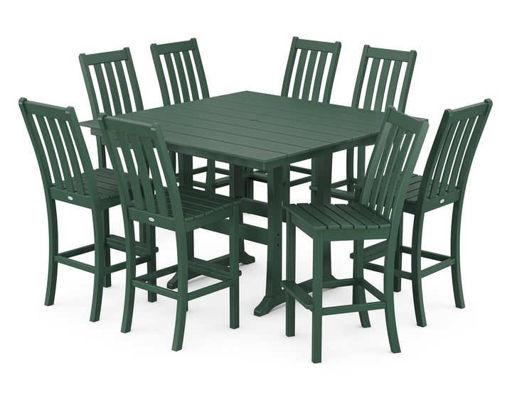 POLYWOOD® Vineyard 9-Piece Farmhouse Trestle Bar Set