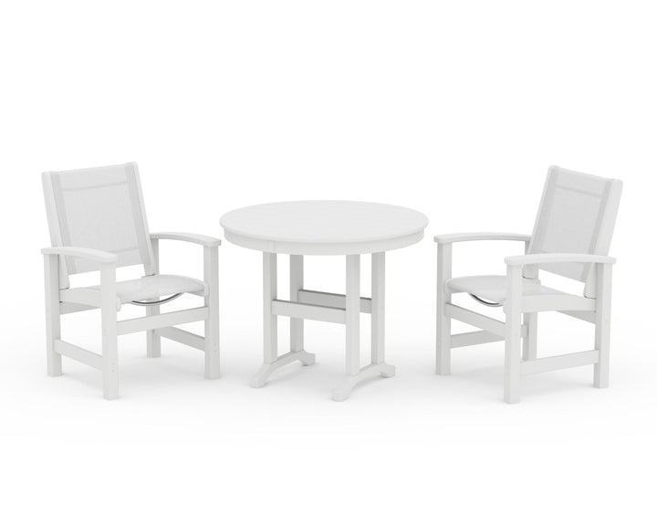POLYWOOD® Coastal 3-Piece Round Dining Set