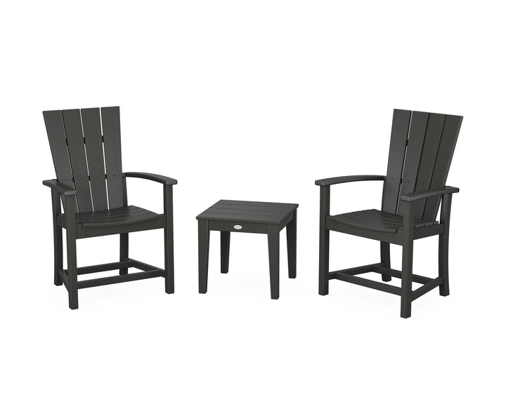POLYWOOD® Quattro 3-Piece Upright Adirondack Chair Set