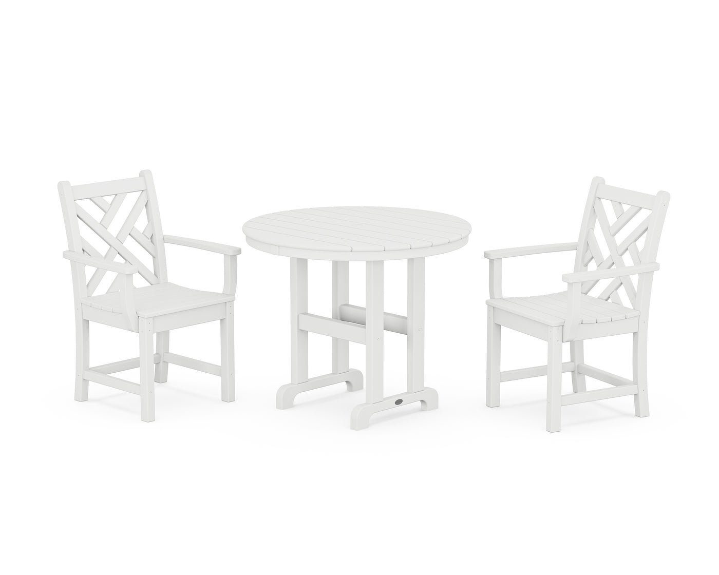 Chippendale 3-Piece Round Dining Set