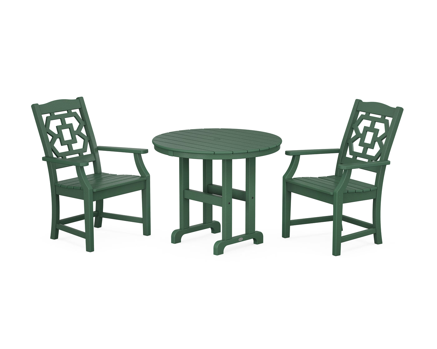 Chinoiserie 3-Piece Farmhouse Dining Set