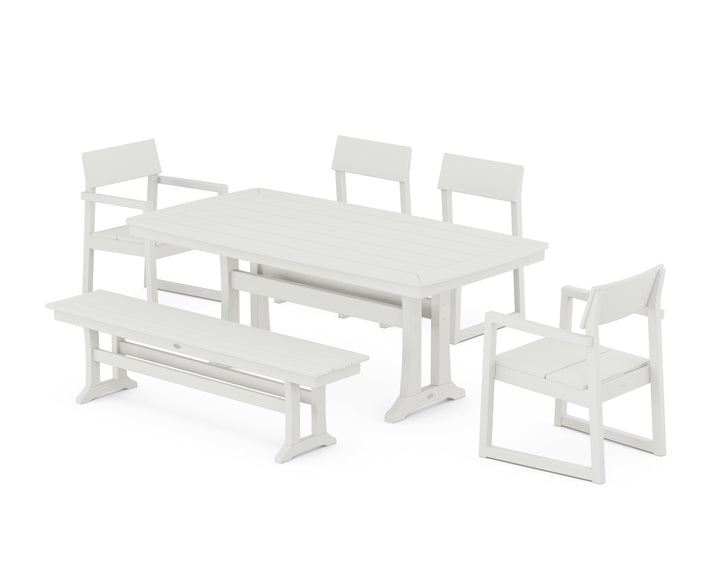 POLYWOOD® EDGE 6-Piece Dining Set with Trestle Legs