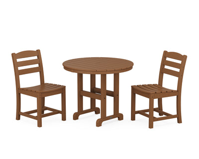 La Casa CafŽ Side Chair 3-Piece Round Dining Set