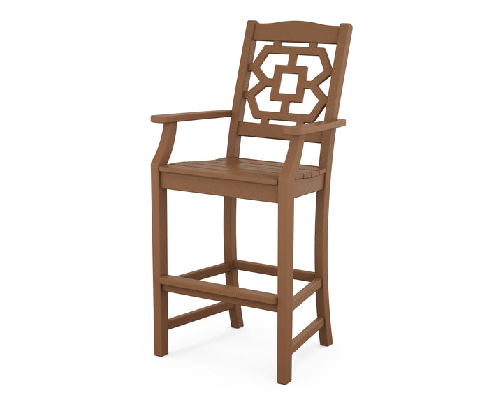 Martha Stewart by POLYWOOD® Chinoiserie Bar Arm Chair