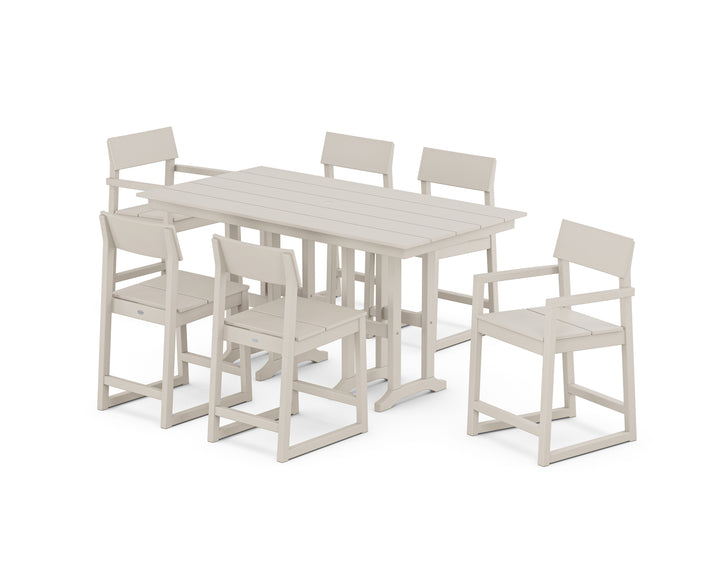POLYWOOD® EDGE 7-Piece Farmhouse Counter Set