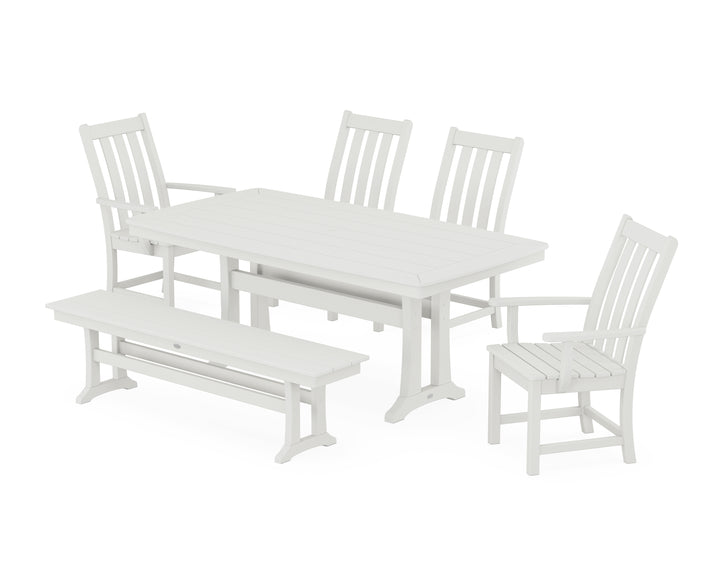 POLYWOOD® Vineyard 6-Piece Dining Set with Trestle Legs