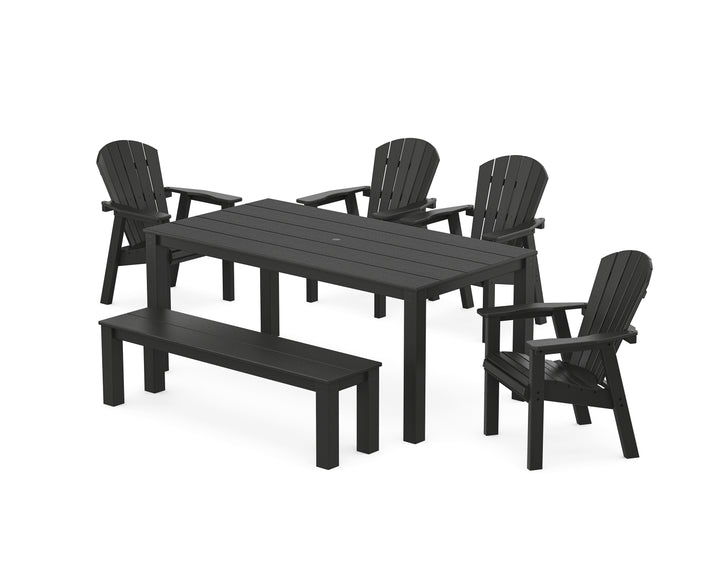 POLYWOOD® Seashell 6-Piece Parsons Dining Set with Bench