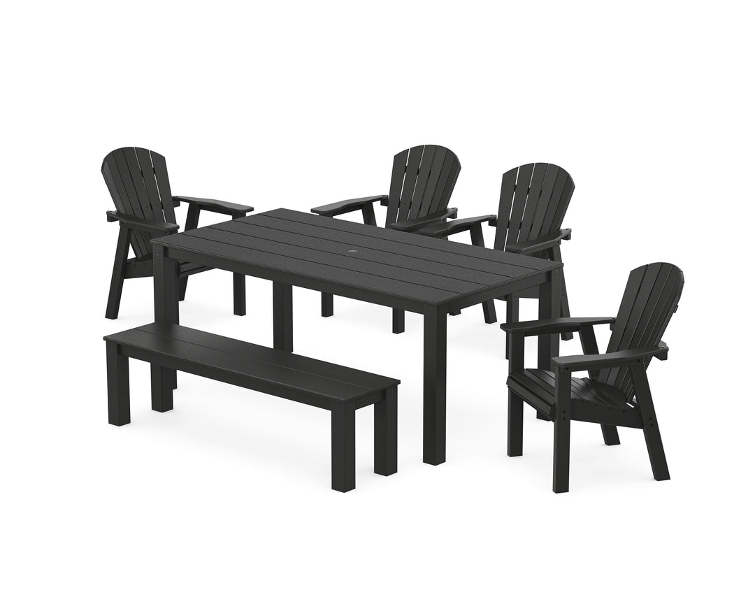 POLYWOOD® Seashell 6-Piece Parsons Dining Set with Bench