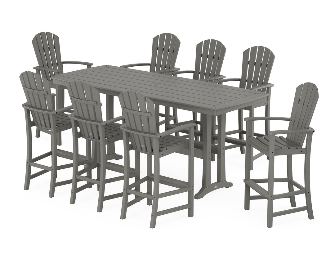 POLYWOOD® Palm Coast 9-Piece Bar Set with Trestle Legs