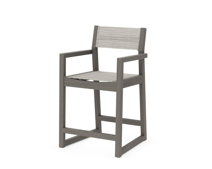 POLYWOOD® EDGE Sling Counter Arm Chair