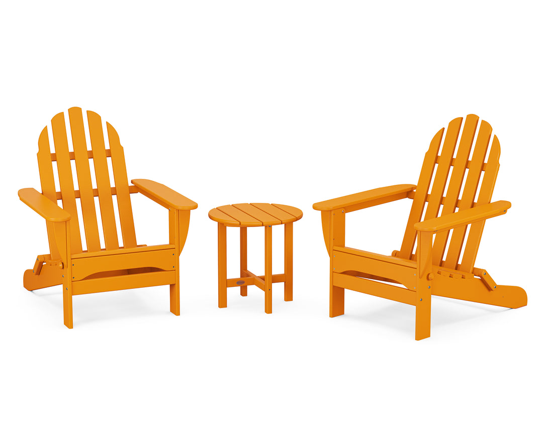 POLYWOOD® Classic Folding Adirondack 3-Piece Set